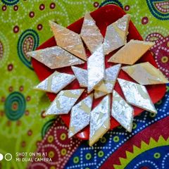 A picture of Kaju Katli.