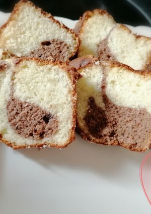 صورة لوصفة كيك الفانيلا والشوكولاته 😋✨