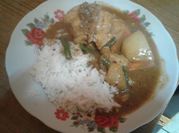 Una foto de calabaza pollo chile