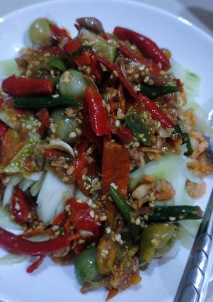 รูปของ ส้มตำปลาร้าใส่กุ้งแห้ง