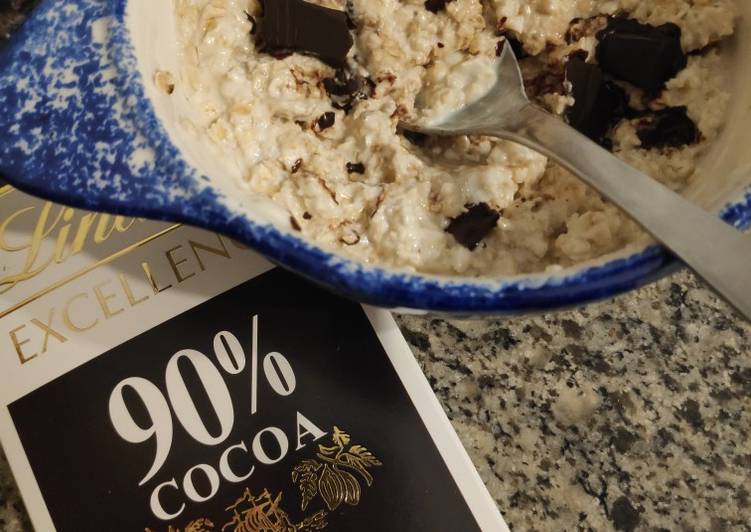 Avena con yogur y cacao