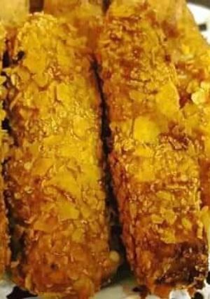 صورة لوصفة اصابع الموزاريلا بشيبس الدوريتوس😍