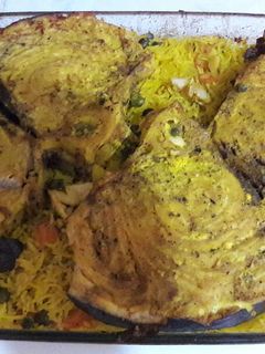 صورة لوصفة طبق الارز بالسمك
