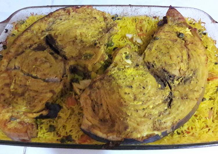 طبق الارز بالسمك