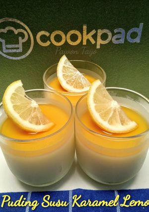 Foto resep Puding Susu Karamel Lemon