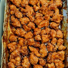 A picture of Baked Honey Sesame Chicken.