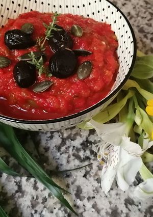 Une photo de Sauce poivron rouge