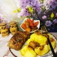 Żeberka wieprzowe w sosie własnym duszone w rosole
