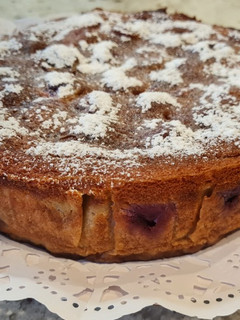 Una foto de Cafloutis de cerezas