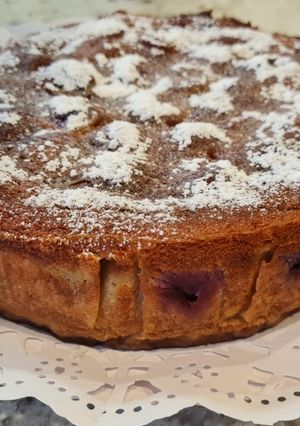 Una foto de Cafloutis de cerezas