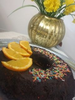 عکسی از دستور کیک ماست با روکش شکلات🍫(روز پدر)