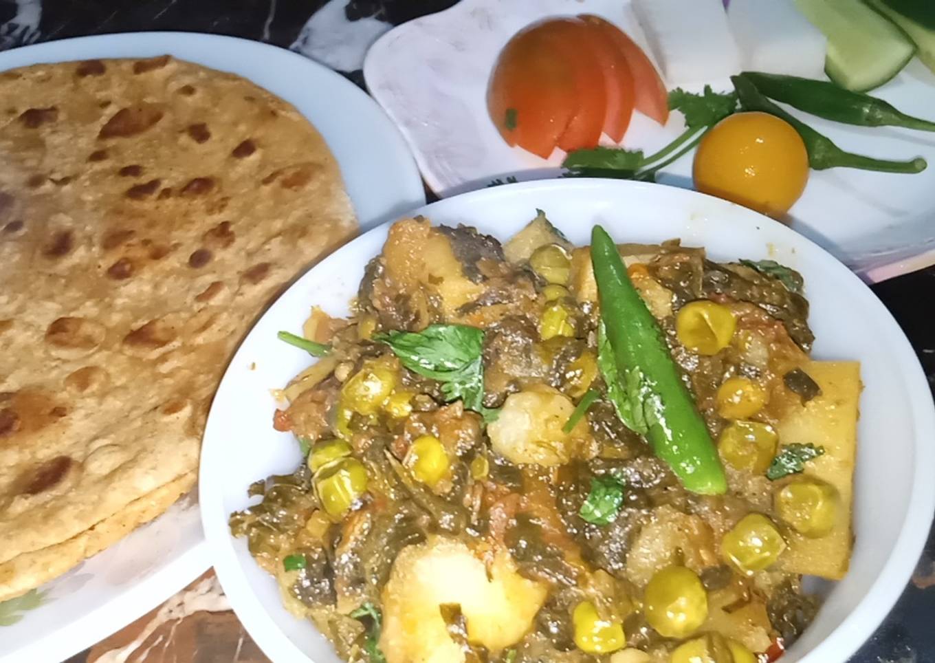 Methi aloo matar sabzi😋 میتھی آلو مٹر سبزی😋