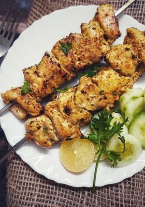 A picture of Chicken Malai tikka.