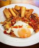 Huevo a Huevo con Yuca Frita