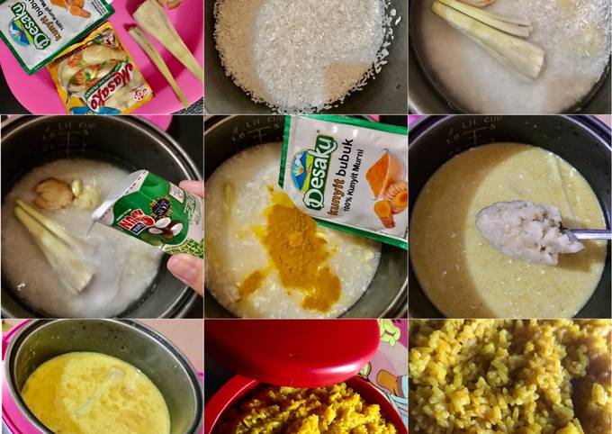 Resep Nasi Kuning Rice Cooker, Enak Banget