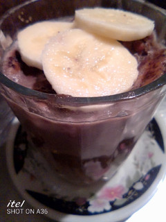 صورة لوصفة 🍧 تحلية بفلان و بسكويت من افكاري 🍌