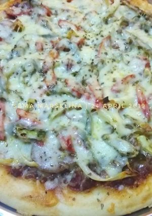 Foto resep Pizza Blasteran (ulen 3 menit, no telur, awet empuknya)