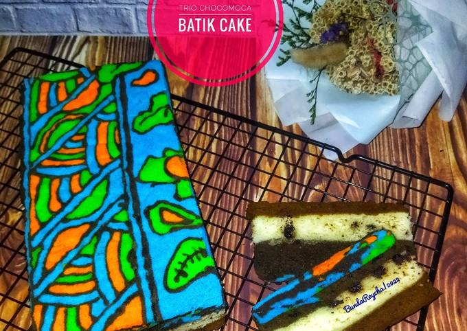 Resep 427 🥧 Trio Chocomoca Batik Cake Oleh Intan Zahra Al Arsyad