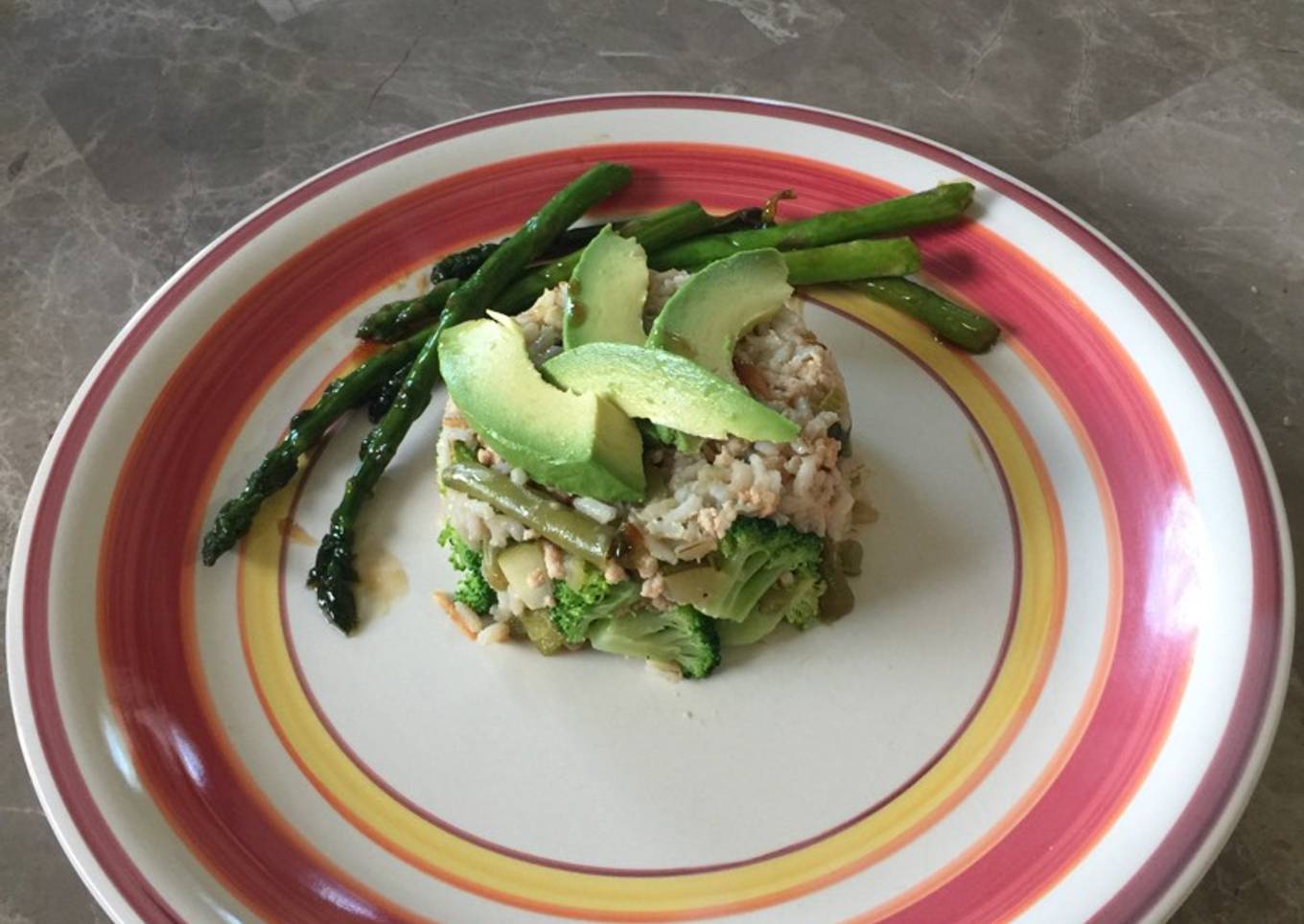 Arroz con carne de Pavo y vegetales