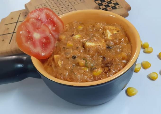 Corn paneer masala Curry
