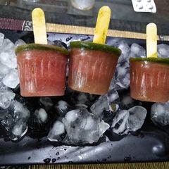 Watermelon popsiles A picture of Watermelon popsiles.