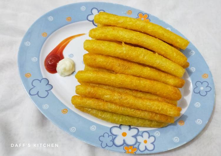 Langkah Mudah untuk Menyiapkan Potato Cheese Stick (3 Bahan)🍟, Enak