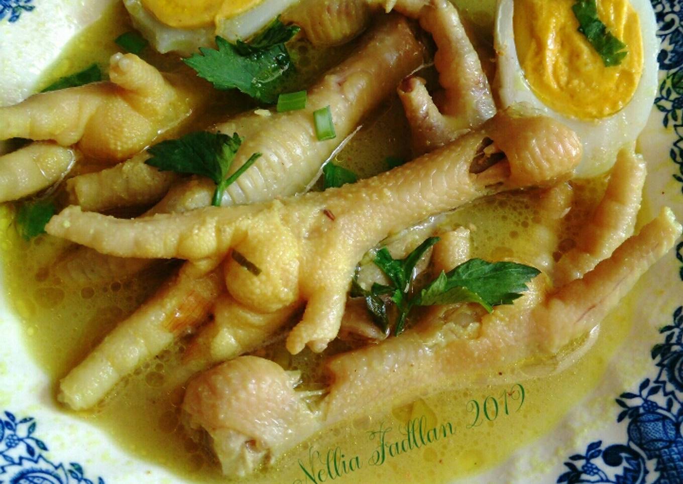 Soto ceker/kaki ayam, tanpa santan