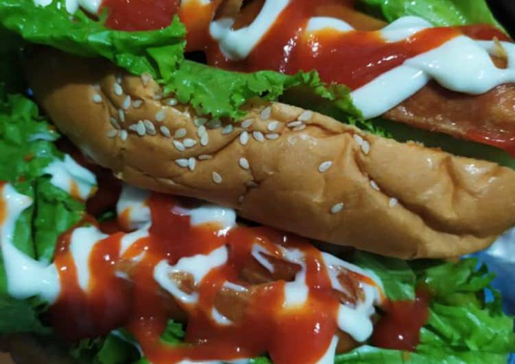 Langkah Mudah untuk Menyiapkan Hot dog ala ala😅 Anti Gagal
