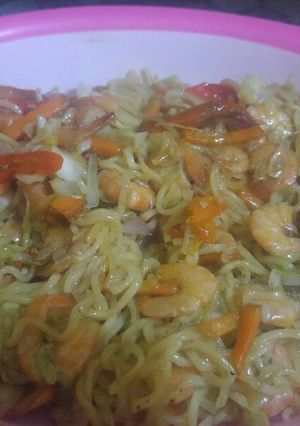 Foto resep Oseng mie soto udang sayur