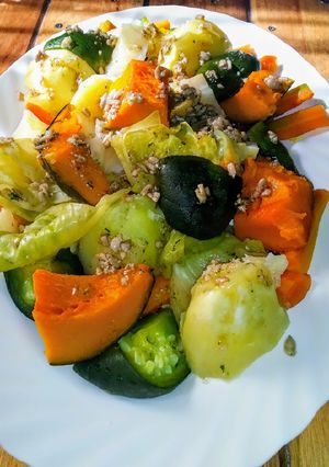 Una foto de Verduras al vapor sin vaporera