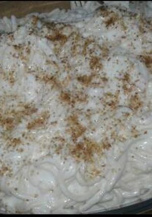 صورة لوصفة معكرونة باللبن 🍴🍝👌