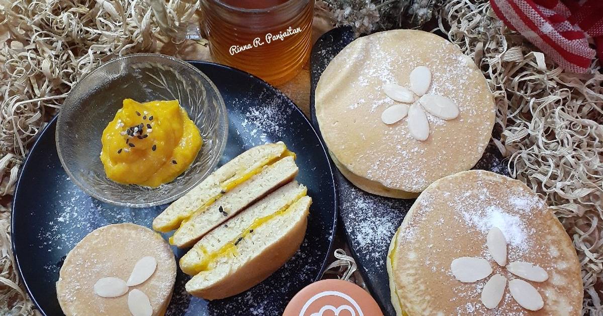 Resep Pancake Srikaya Labu Kuning Snack MPASI 8 bulan plus oleh Rinna