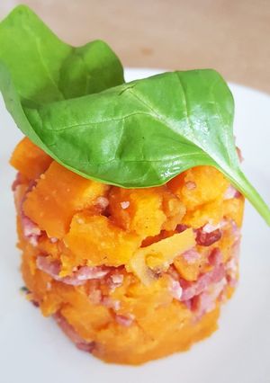 Une photo de Patate douce à l'ail & lardons