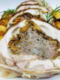 Coniglio ripieno di Funghi e Salsiccia al Forno