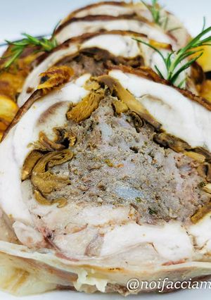 Foto di Coniglio ripieno di Funghi e Salsiccia al Forno