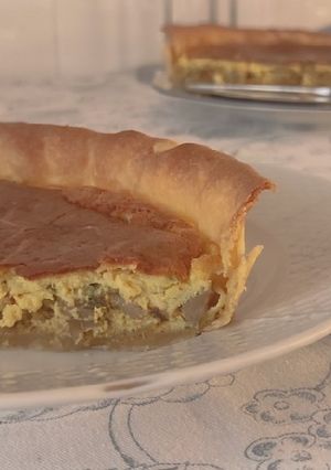 Una foto de Quiche de champiñones y curry