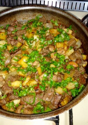 صورة لوصفة صينية كبدة وقلوب