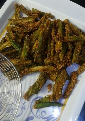 A picture of Kurkuri Bhindi 😍.