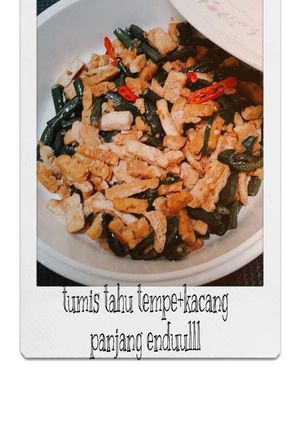 Foto resep Tumis tahu, tempe + kacang panjang enduulll