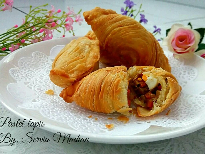 Cara Gampang Membuat Resep Pastel lapis isi ayam kecap, yummy....😘 yang Enak Banget Anti Ribet, Bikin Ngiler