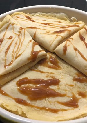 Φωτογραφία της συνταγής Salted caramel cheesecake κρέπες