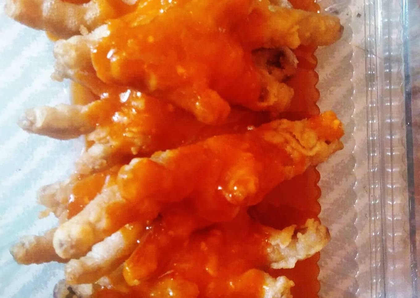 Ceker crispy saus cabai