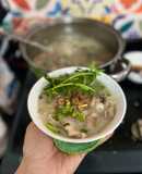 Cháo cá lóc mix đậu lăng xanh đỏ 😅