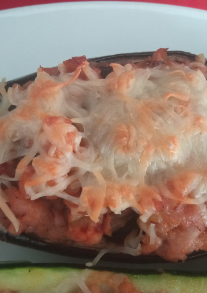Una foto de Berenjenas rellenas de carne