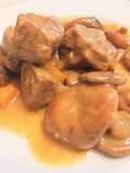 Ternera guisada con setas
