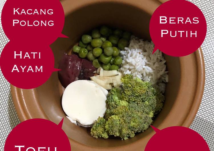 Cara Gampang Membuat MPASI Bubur Hati Ayam Tofu Brokoli yang Enak Banget