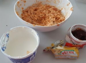 Una foto de Puré de camote picoso