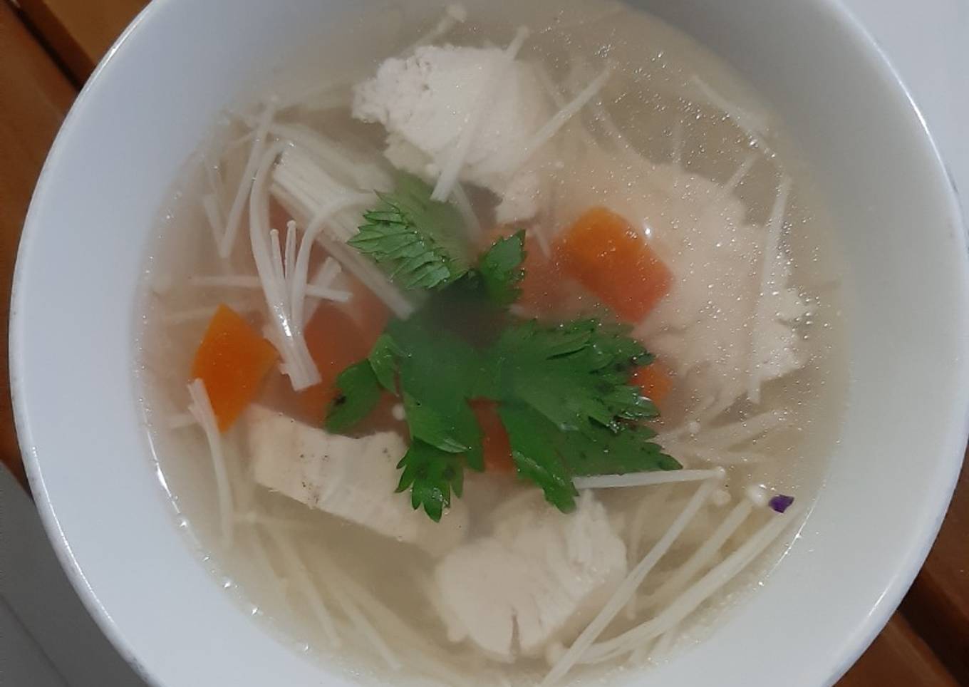 Sup enoki ayam