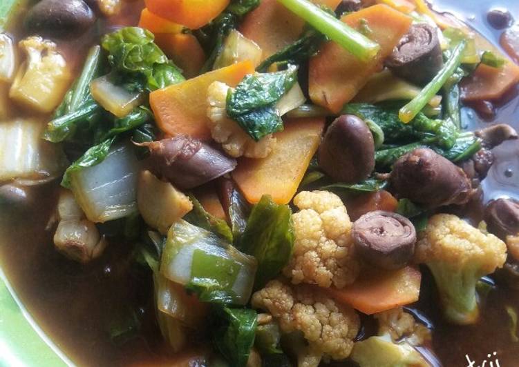 Resep Cap Cay Sayur Ati Ampela yang praktis