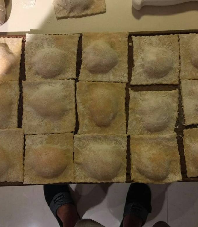 Una foto de Raviolones de salmon al limón